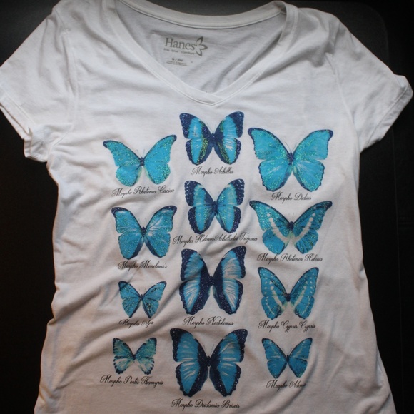 NWOT Glitter Butterfly Shirt - Picture 6 of 8